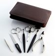 Nickel manicure set zip leather black 7 pcs