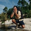 Abisko Hike Shirt LS M Dark Navy-Buckwheat Brown