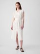 857632-01 Mušelínové midi šaty Bílá