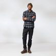 Övik Heavy Flannel Shirt M Black-Grey