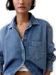 883758-00 Džínová oversize košile UltraSoft Tmavě modrá