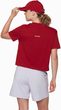 Base Cropped T-Shirt Women Mini Logo dark mammut red