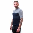 CYKLO MOTION pánský dres kr.rukáv celozip deep blue/šedá