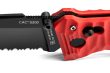 CAC S200 FRENCH TEXTURED G10 RED HANDLE SERRATED