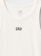 Žebrovaný top s logem Americana Bílá