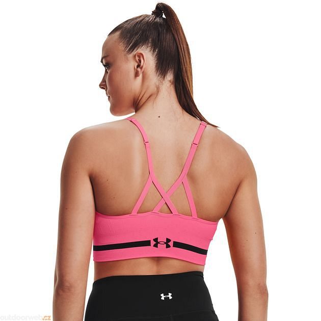 UA Seamless Low Long Htr Bra, Pink - sports bra - UNDER ARMOUR - 34.16 €