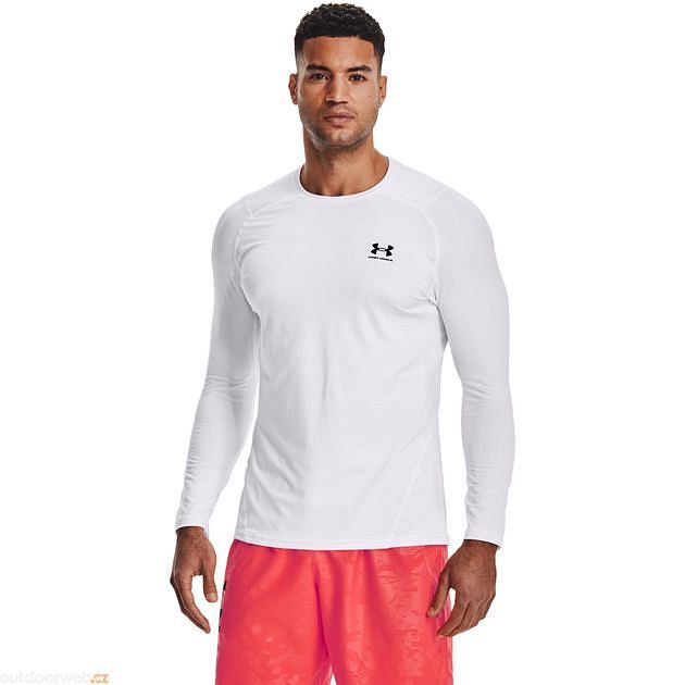 UA HG Armour Fitted LS, White - men's long sleeve t-shirt - UNDER ARMOUR -  32.01 €