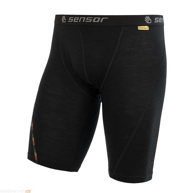 MERINO AIR men's long shorts, black - men's long shorts - SENSOR - 27.92 €
