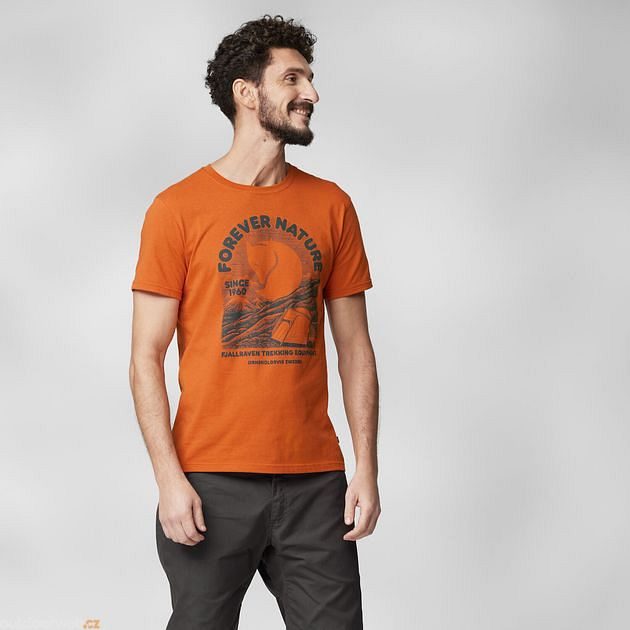 Outdoorweb.eu - Fjällräven Equipment T-shirt M Sunset Orange - tričko  pánské - FJÄLLRÄVEN - 47.54 € - outdoorové oblečení a vybavení shop