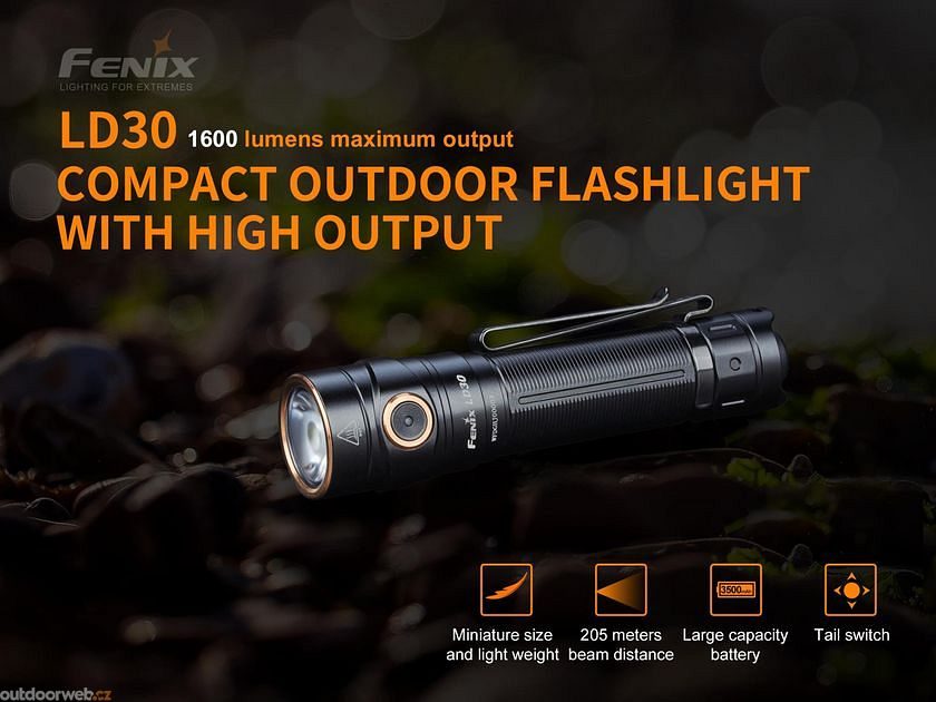 LD30 + USB aku 3500 mAh - LED svítilna - FENIX - 2 348 Kč