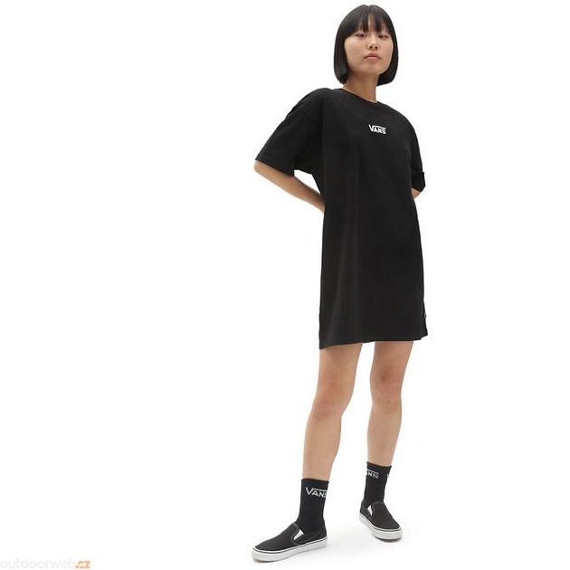 WM CENTER VEE TEE DRESS, Black - women\'s t-shirt - VANS - 30.82 € -  outdoorové oblečení a vybavení shop