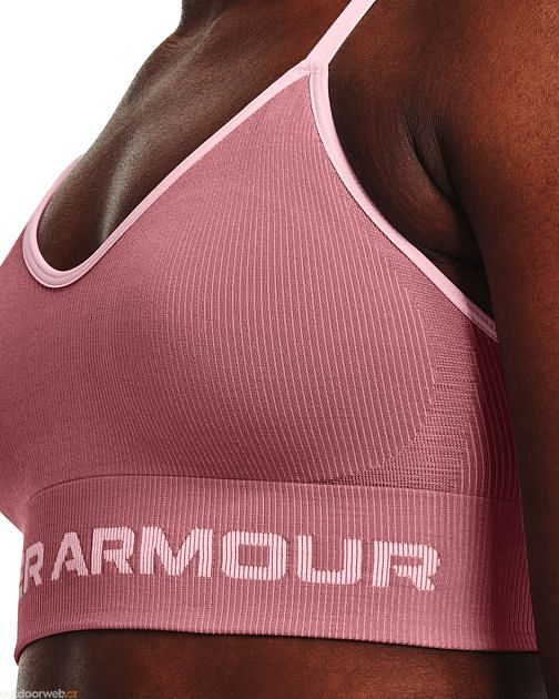  UA Seamless Low Long Rib-PNK - sports bra - UNDER ARMOUR -  33.47 € - outdoorové oblečení a vybavení shop