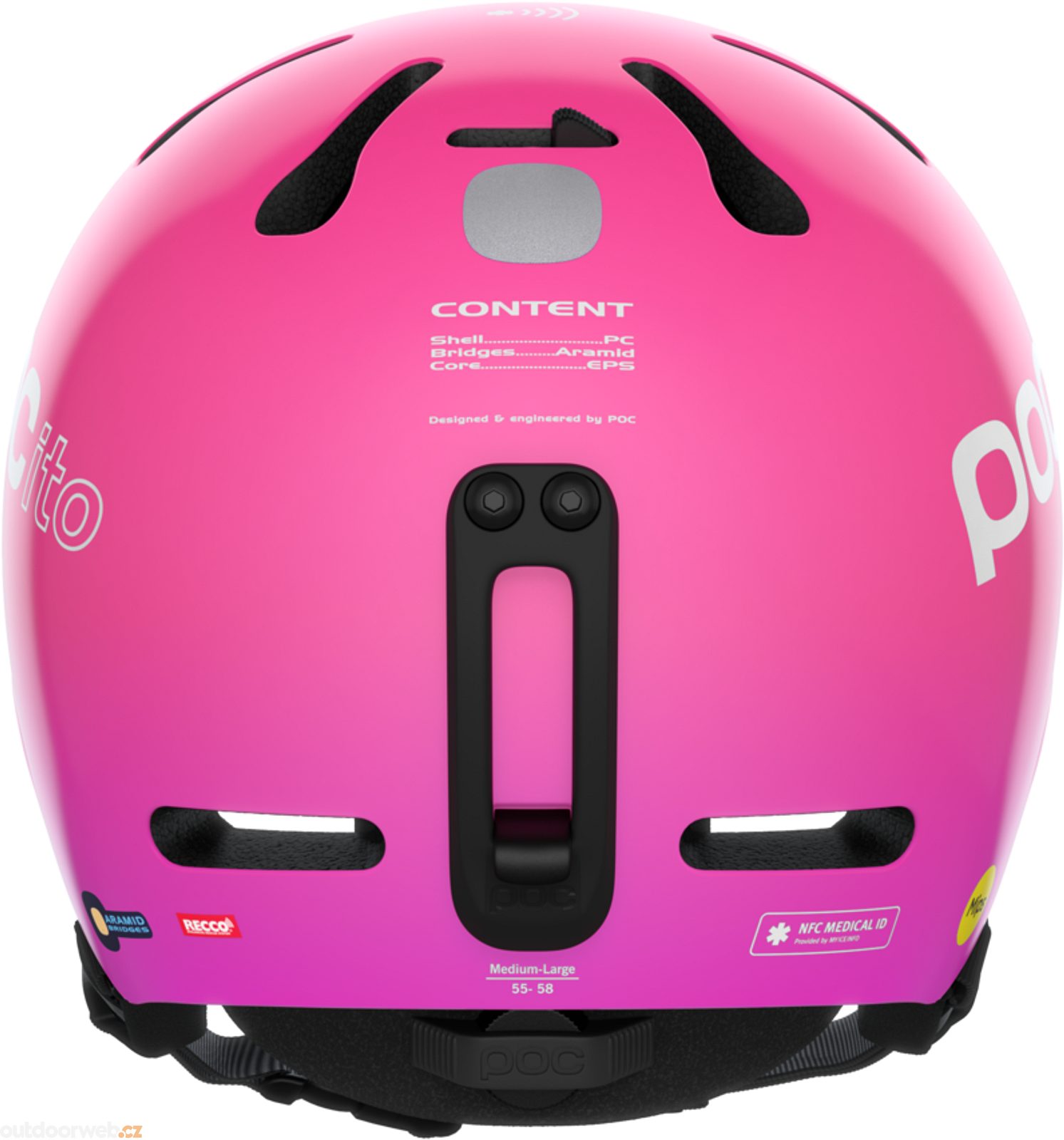 POCito Fornix MIPS Fluorescent Pink - ski helmet for children