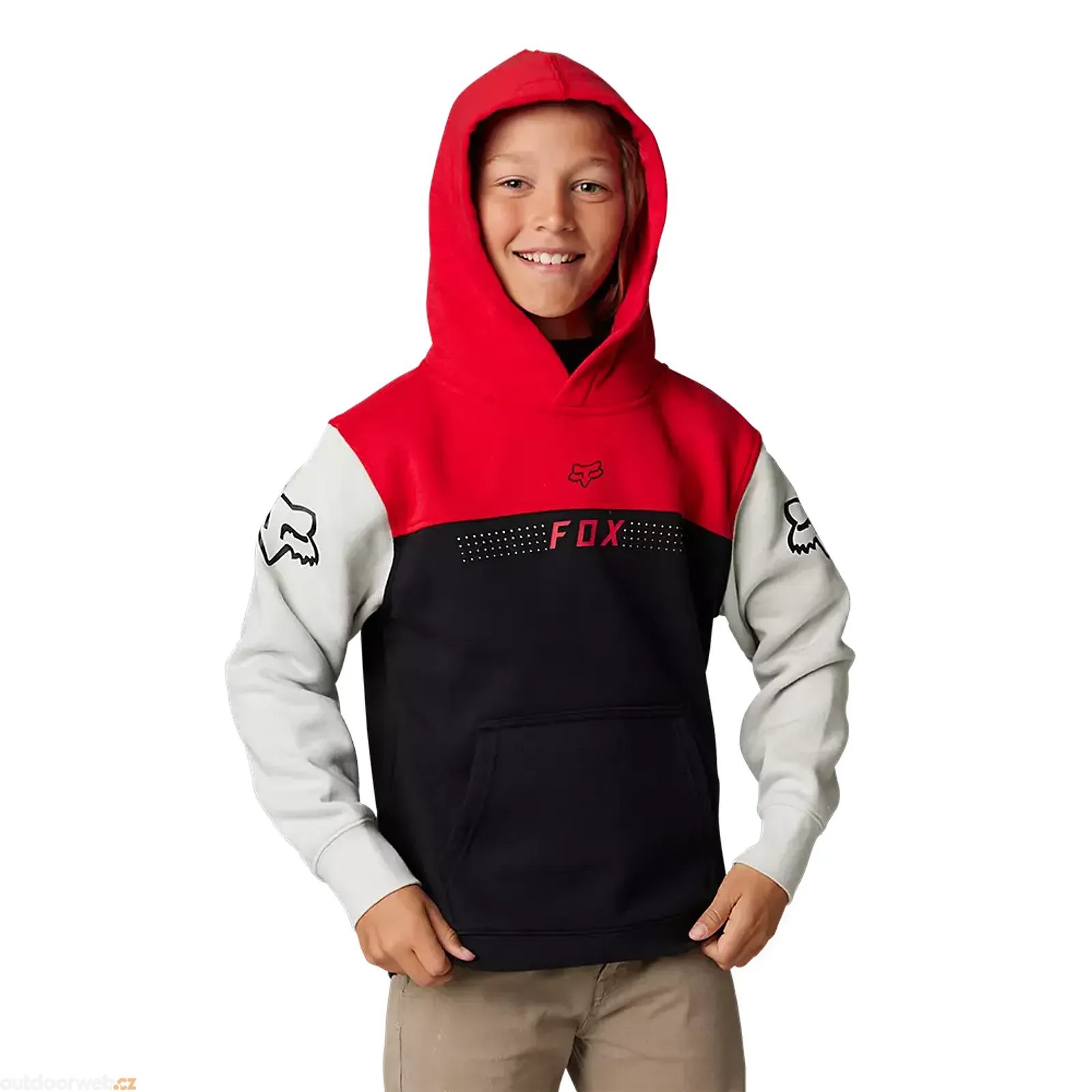Outdoorweb.eu Yth Efekt Pullover Fleece Flame Red children s hoodie with hood FOX 38.75