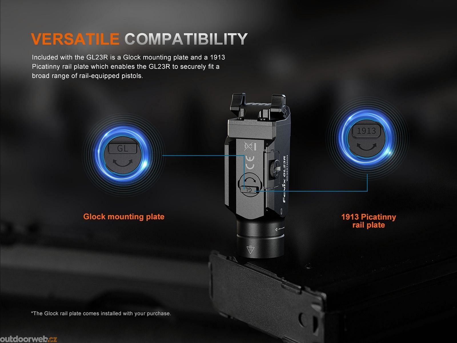 GL23R 1200 lm - Weapon laser flashlight - FENIX - 150,93 €