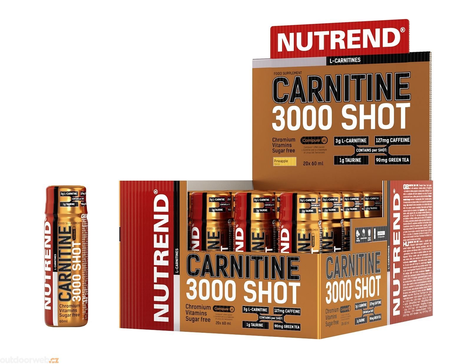 l carnitine 3g 3000 Shot, 20x 60 ml box, ananas - fat burner - NUTREND Flavor:Avocado