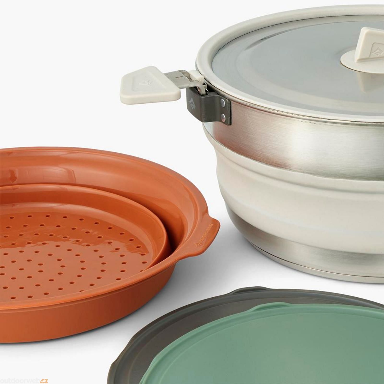 Detour Essentials Camp Kitchen Kit - [4 Piece] 5L Pot Set w/ Colander ...