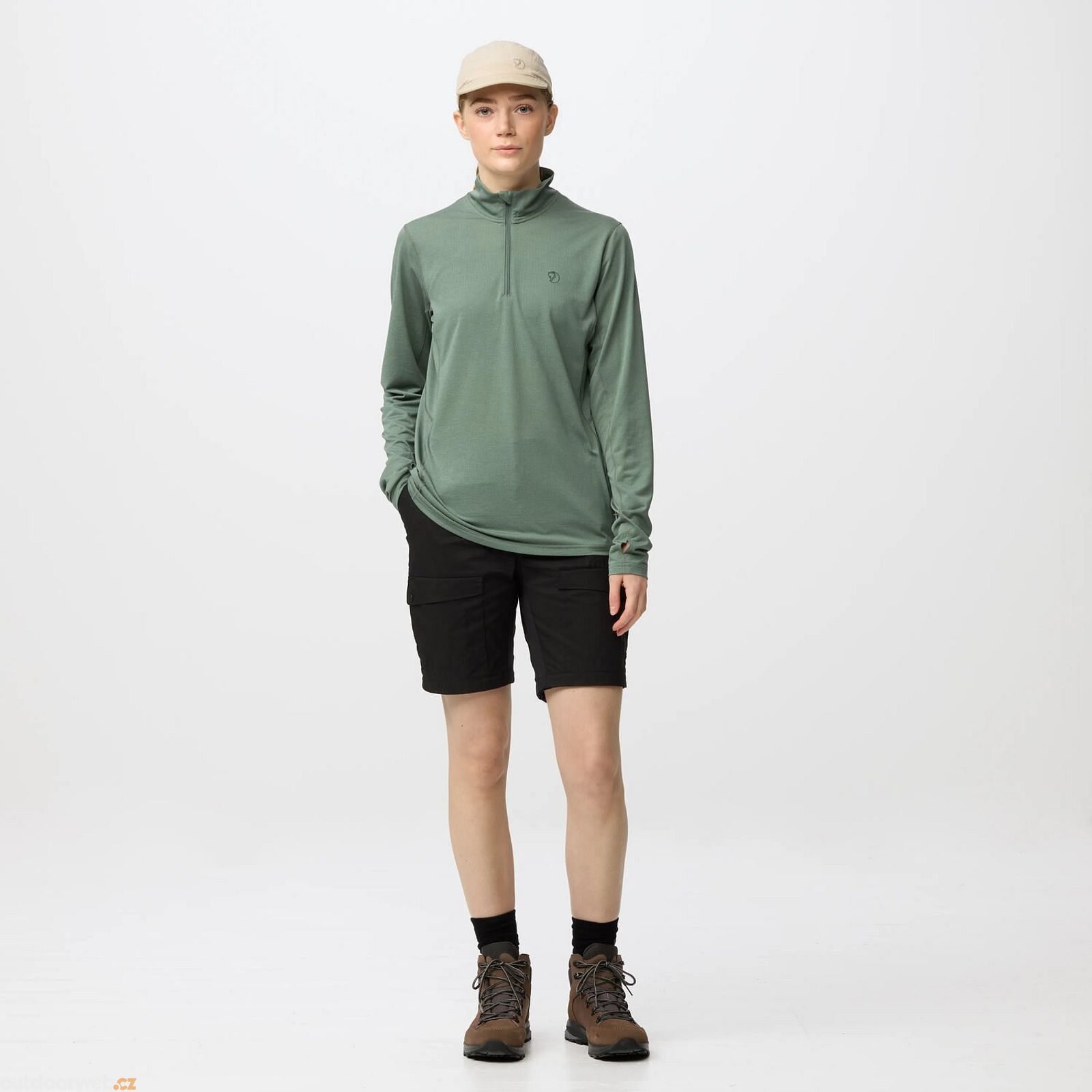 Abisko Day Hike Half Zip W Patina Green - Women's sweatshirt