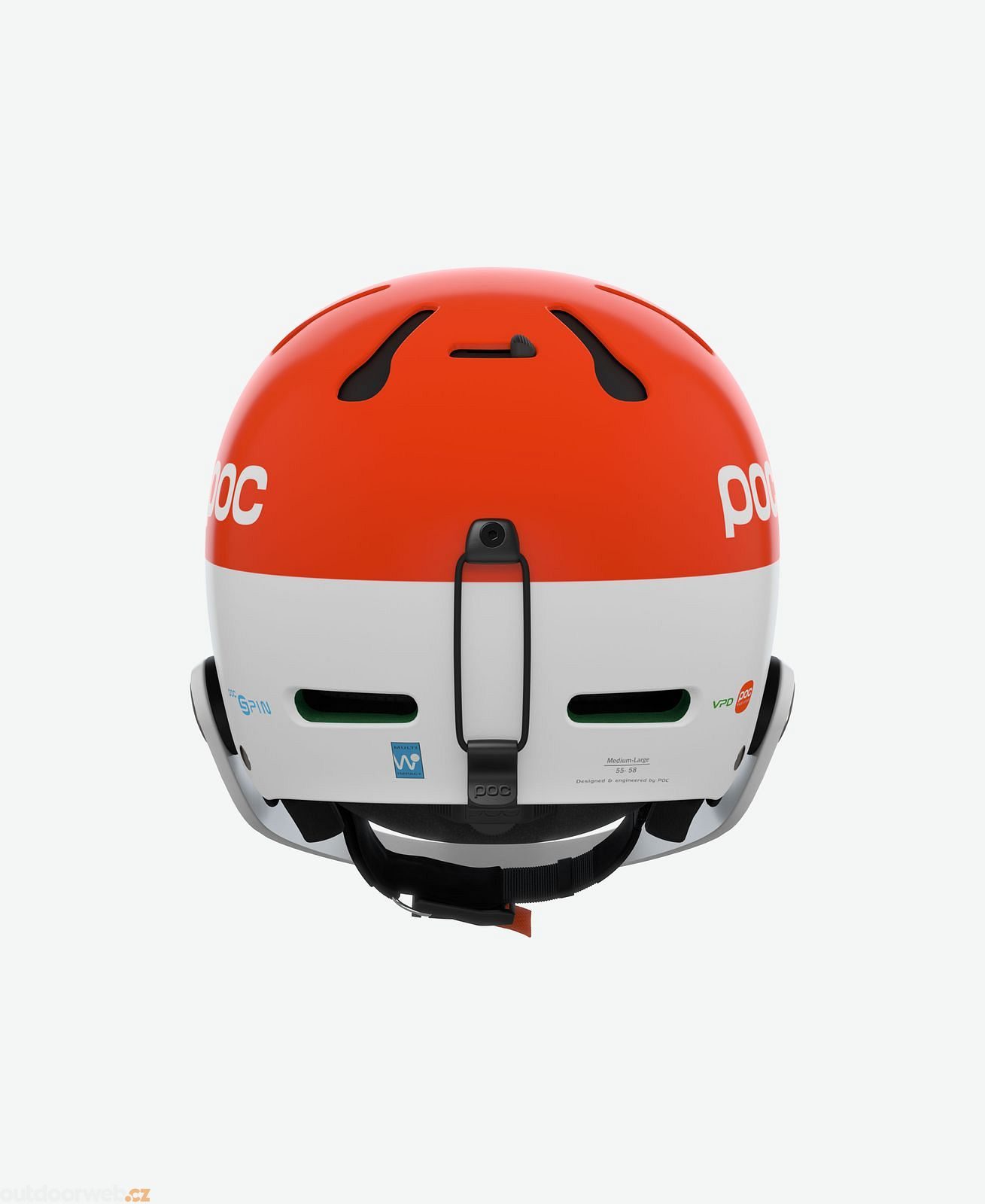 使用5日　POC A SL 360° SPIN Artic SL 360 SPIN, Fluorescent Orange - Slalom helmet - POC