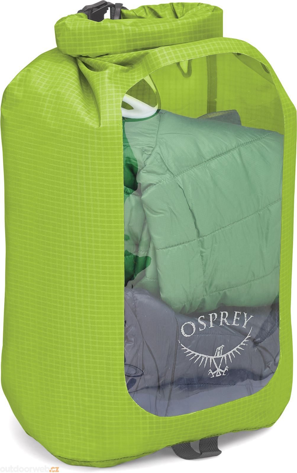 OSPREY｜ (DrySack 12L w/Window Limon Green) Ultralight Windowed Dry Sack 12 L - Gear Organization and