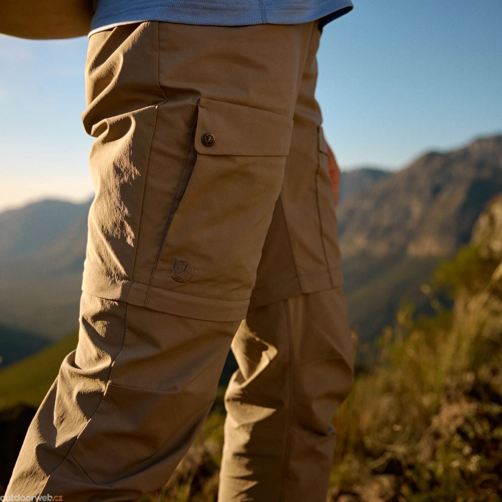 Abisko Hybrid Trail Trs Zip-off W Suede Brown - Women's trousers