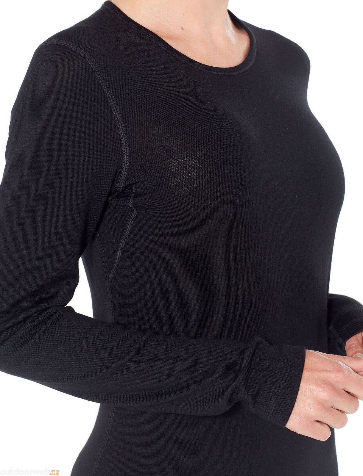 W 260 Tech LS Crewe, BLACK - functional shirt for women - ICEBREAKER ...