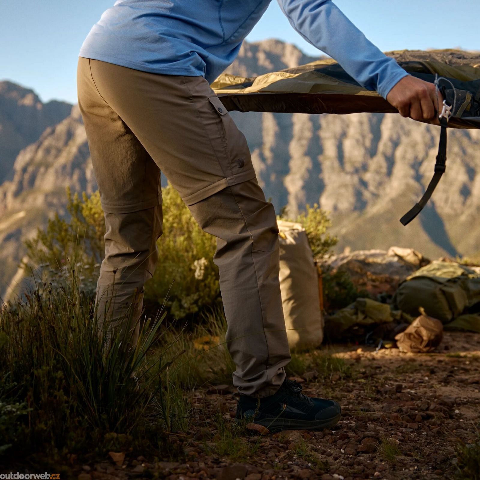 Abisko Hybrid Trail Trs Zip-off W Suede Brown - Women's trousers