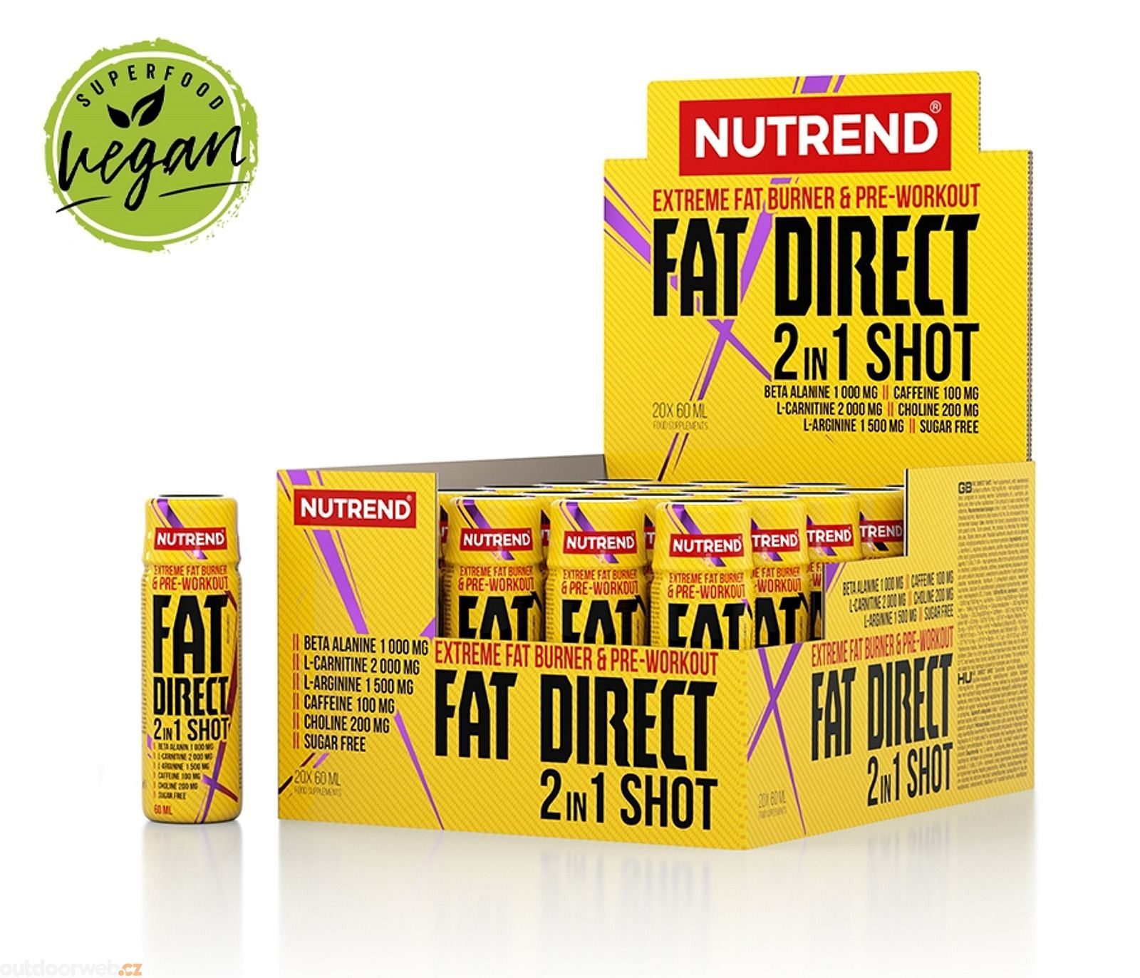 Multiple Direct Shot Fat Direct Shot, 20x 60 ml box - burner and kicker - NUTREND - 35,72