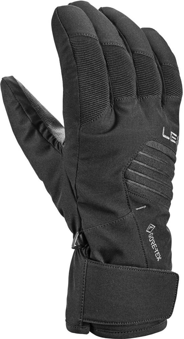 Leki Max ski gloves black / lime / white kids