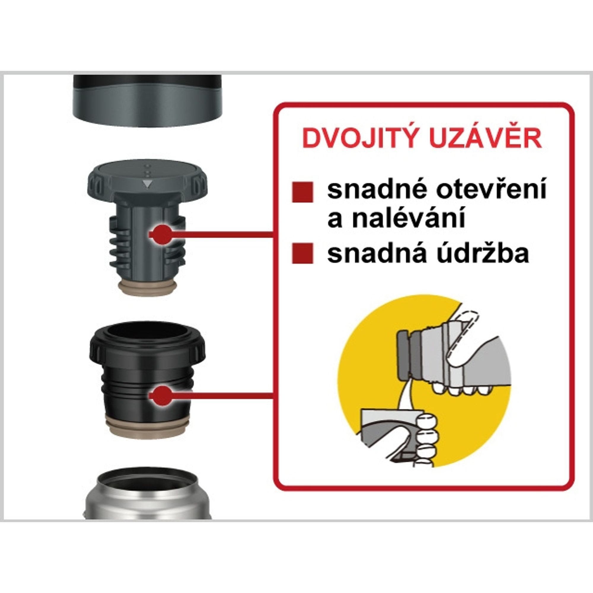Termoska se šálkem do extrémních podmínek 500 ml, růžová