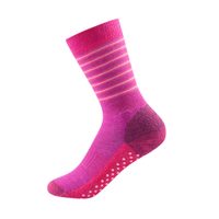 DEVOLD Multi medium kid sock no-slip fuchsia stripes