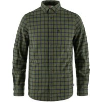 FJÄLLRÄVEN Övik Flannel Shirt M, Laurel Green-Indigo Blue