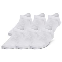 UNDER ARMOUR Yth Essential No Show 6pk, White / White / Halo Gray