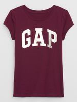 GAP 792399-02 Dětské tričko s metalickým logem Vínová