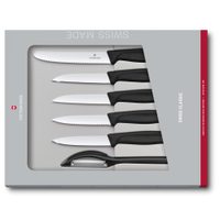 6.7113.6G Swiss Classic knife set, black, 6 pcs