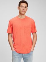 GAP 796269-01 Bavlněné tričko s kapsičkou Oranžová