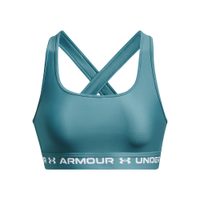 UNDER ARMOUR UA Crossback Mid Bra, Blue/green