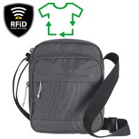 LIFEVENTURE RFiD Shoulder Bag Recycled, grey