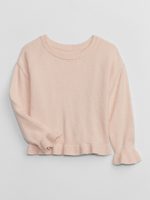 GAP 817002-01 Dětský svetr s volánky Růžová
