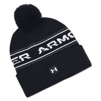 UNDER ARMOUR Men's Halftime Pom Beanie, Black