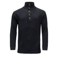 DEVOLD Blaatroie Wool Button Neck, Deep Marine