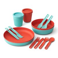 SEA TO SUMMIT Passage Dinnerware Set - [2P] [14 Piece] - , Blue + Orange