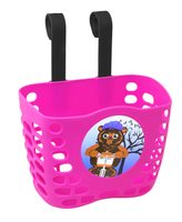 handlebar basket for children, pink
