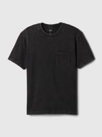GAP Bavlněné tričko s vysokou gramáží Černá