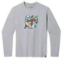 SMARTWOOL BACKCOUNTRY BEAR GRAPHIC LONG SLEEVE TEE, light gray heather