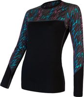 SENSOR MERINO IMPRESS women's shirt long. sleeve black/stripes