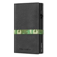 TRU VIRTU Wallet C&S Strap Cross Nappa Black Camouflage/Bla