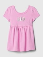GAP 868450-00 Dětské šaty s logem Růžová