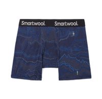 SMARTWOOL M MERINO PRINT BOXER BRIEF BOXED, deep navy digital summit print