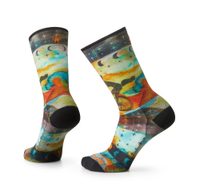 SMARTWOOL W BIKE ZERO CUSHION CELESTIAL PRINT CREW, multi color